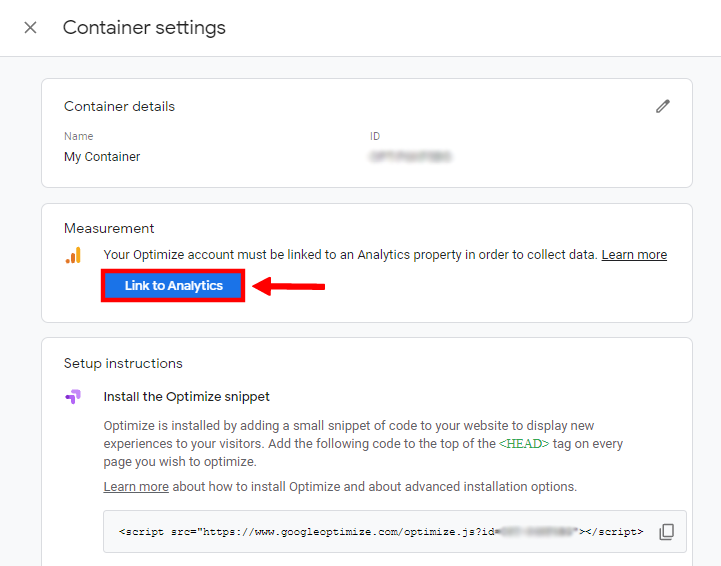 Uputstvo za aktiviranje Google Optimize alata
