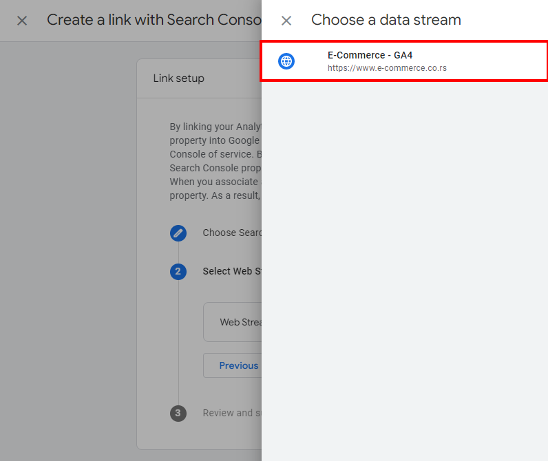 Uputstvo za spajanje Google Analytics 4 sa Google Seach Console