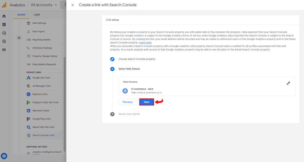Uputstvo za spajanje Google Analytics 4 sa Google Seach Console