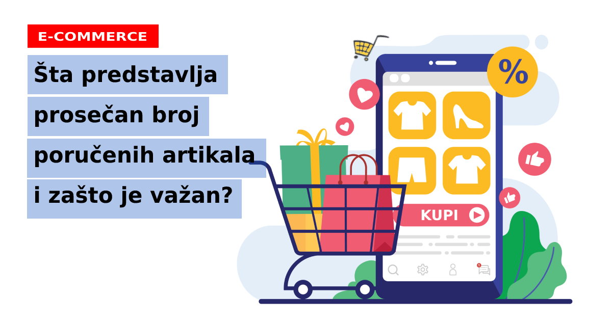 Šta predstavlja prosečan broj poručenih artikala i zašto je važan?