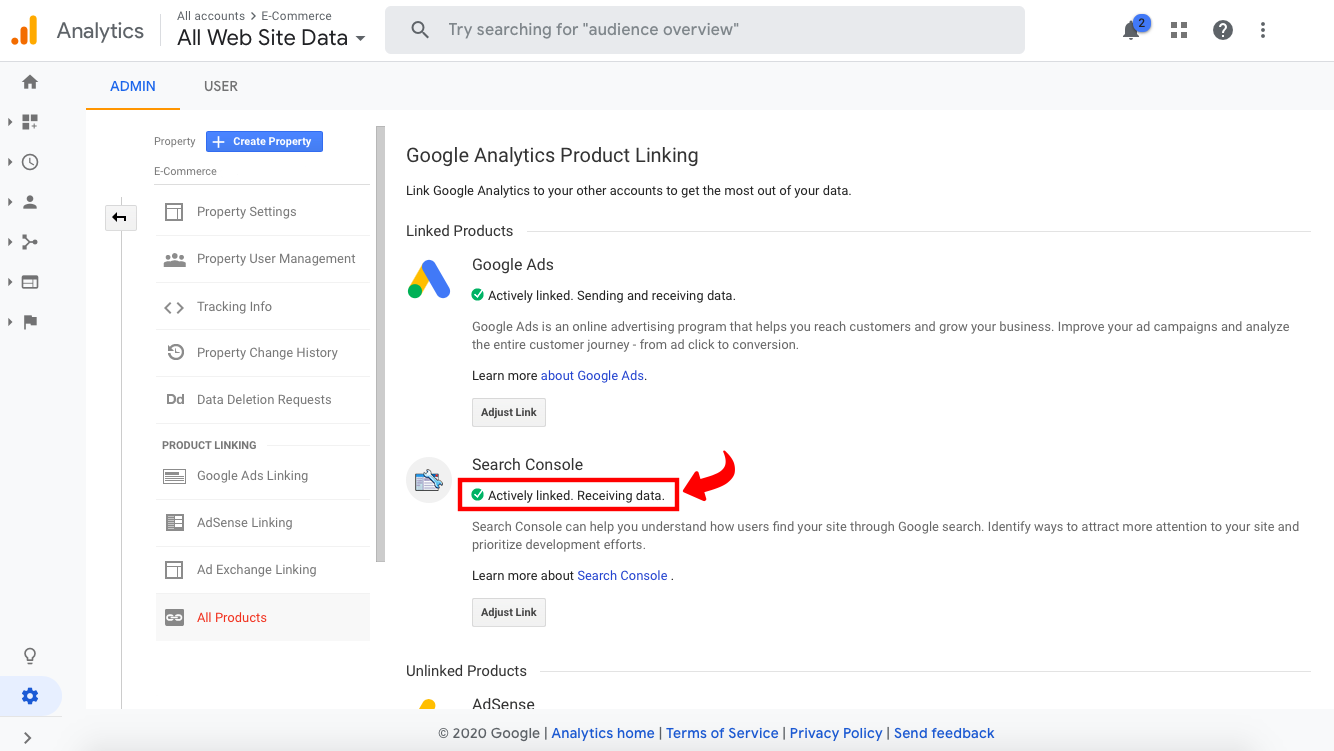 Povezivanje Google Search Console i Google Analytics - 7